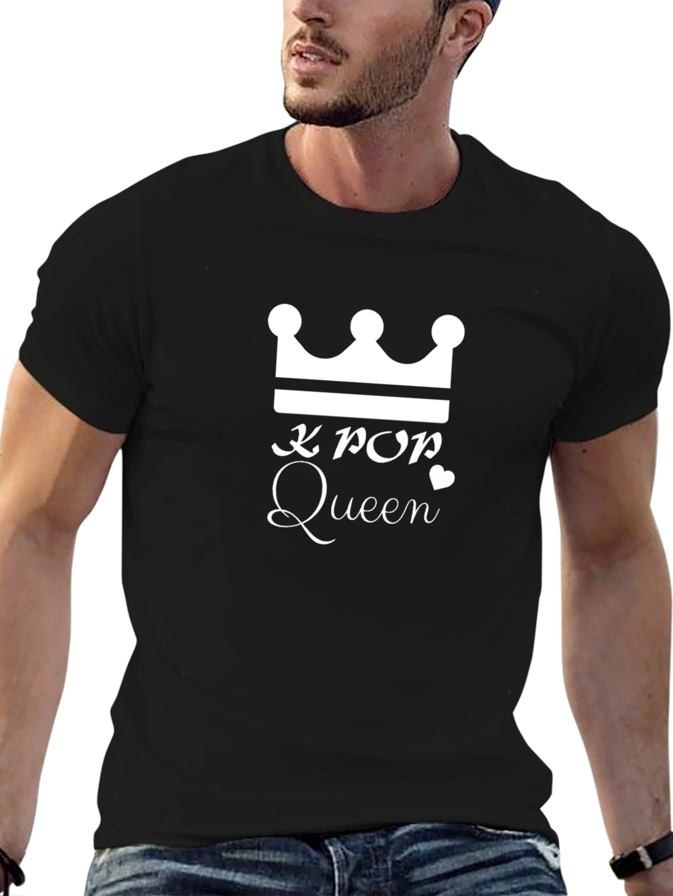 K-Pop Queen Crown Graphic Tee - Trendy Unisex T-Shirt