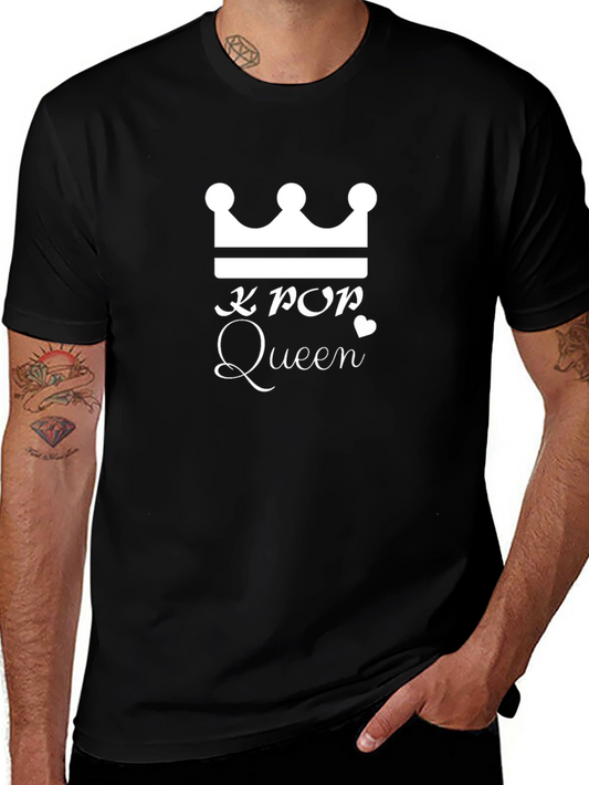 K-Pop Queen Crown Graphic Tee - Trendy Unisex T-Shirt