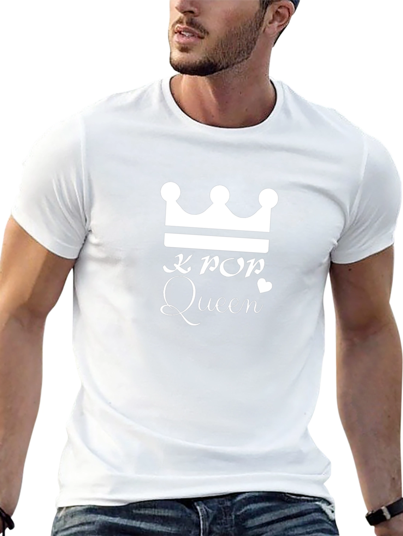 K-Pop Queen Crown Graphic Tee - Trendy Unisex T-Shirt