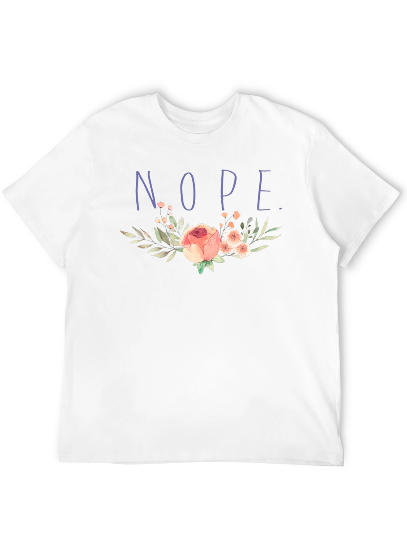 Floral Nope Graphic Tee - Express Yourself!