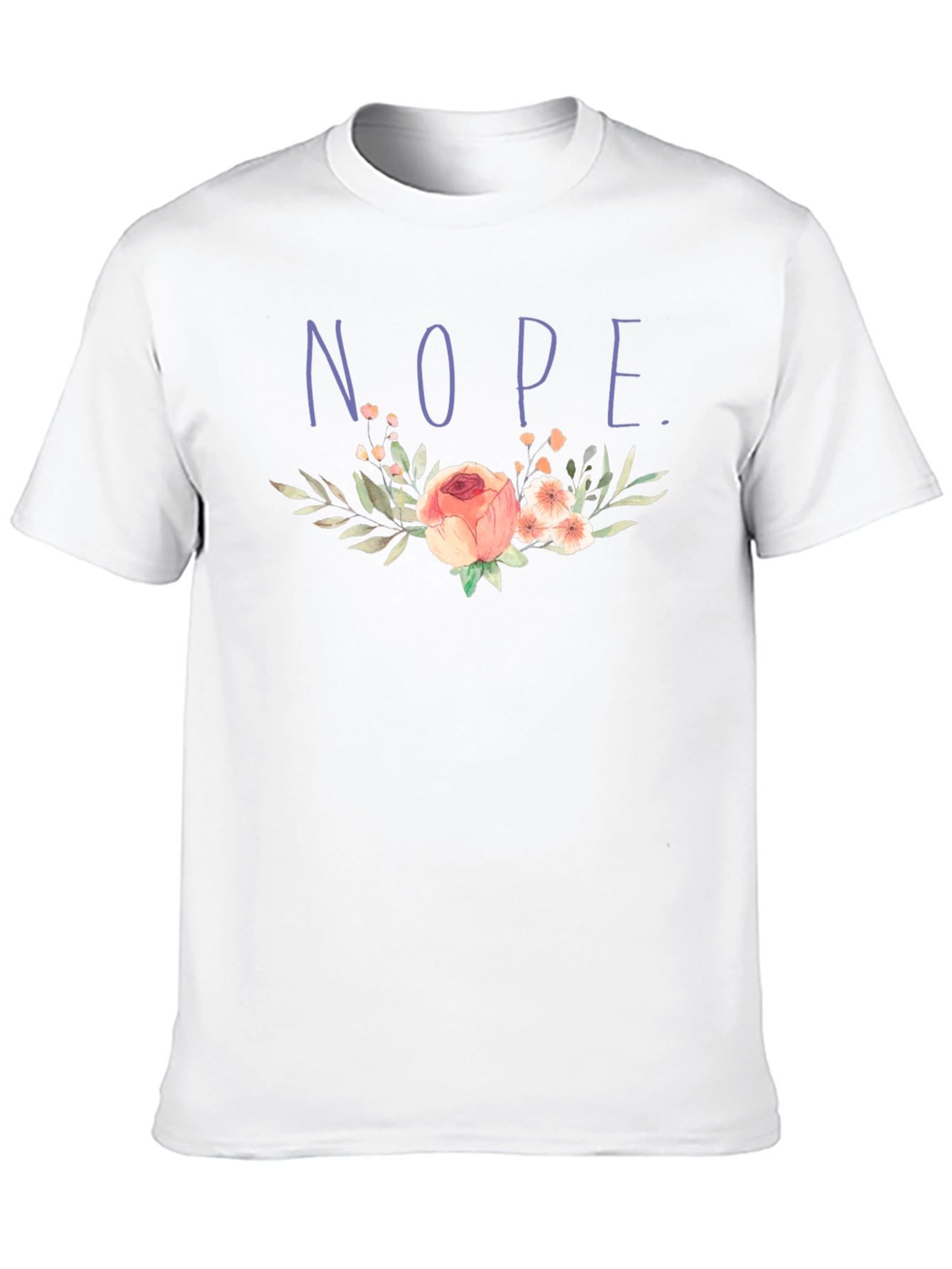 Floral Nope Graphic Tee - Express Yourself!
