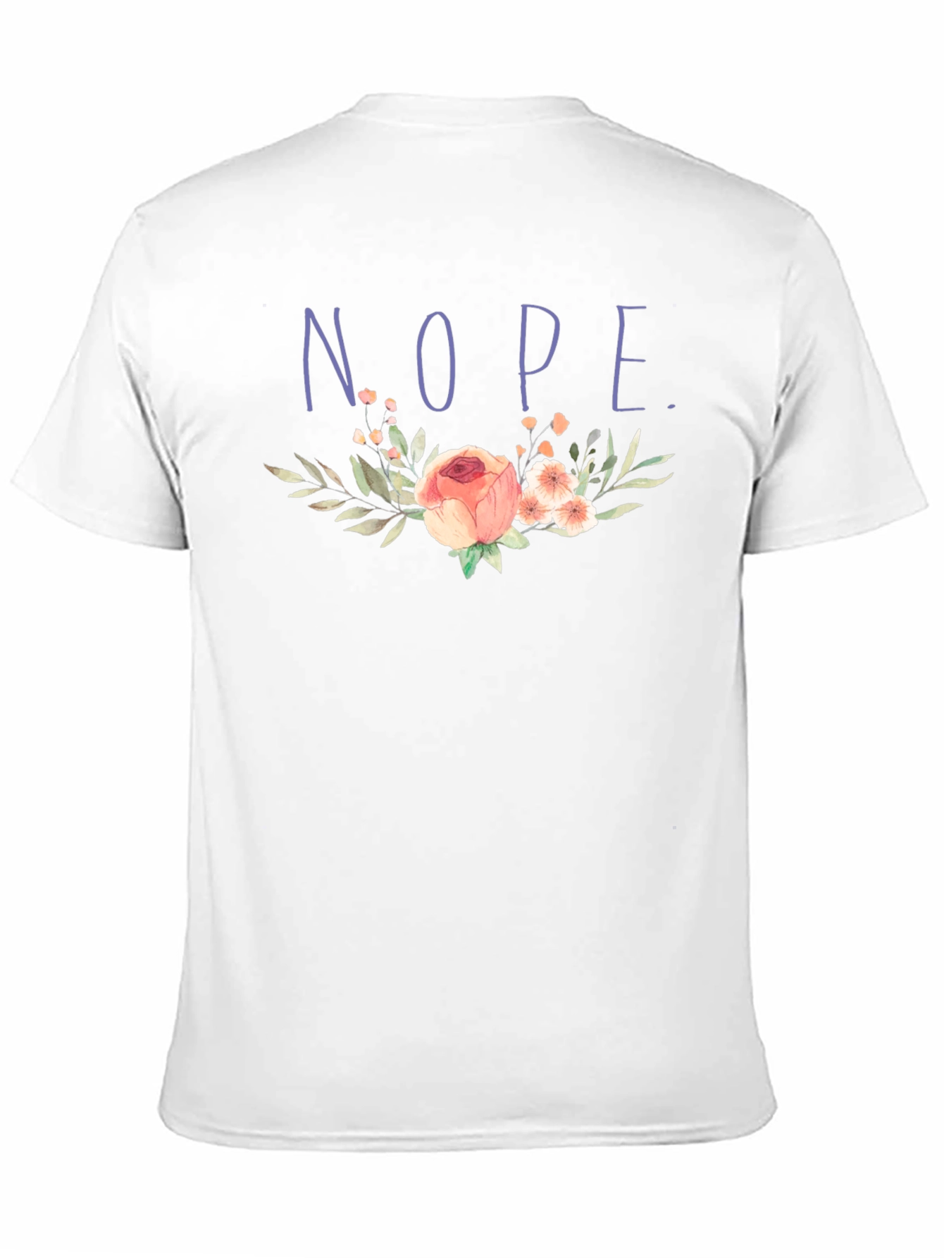 Floral Nope Graphic Tee - Express Yourself!