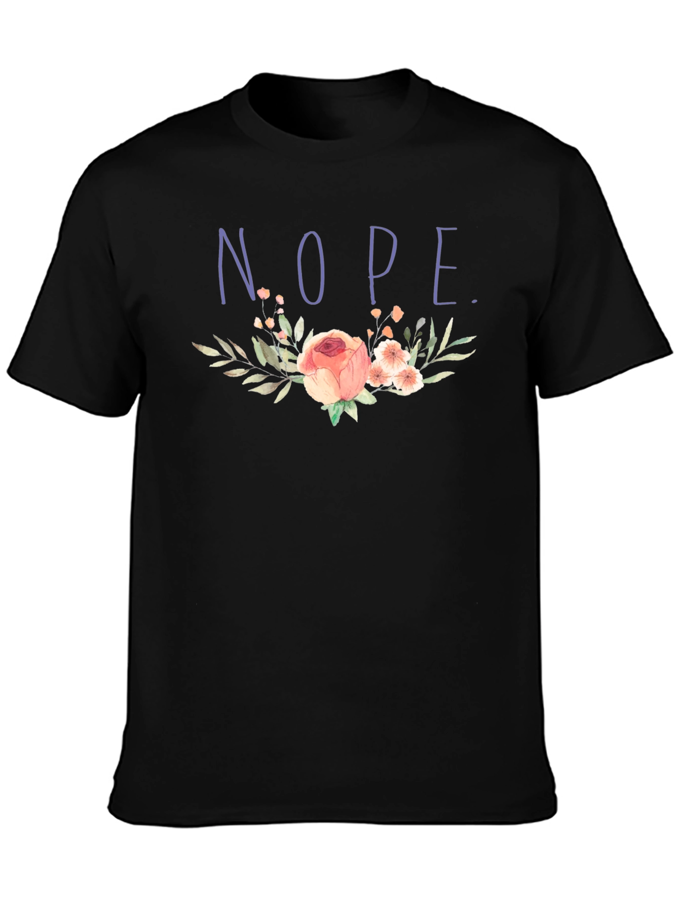 Floral Nope Graphic Tee - Express Yourself!