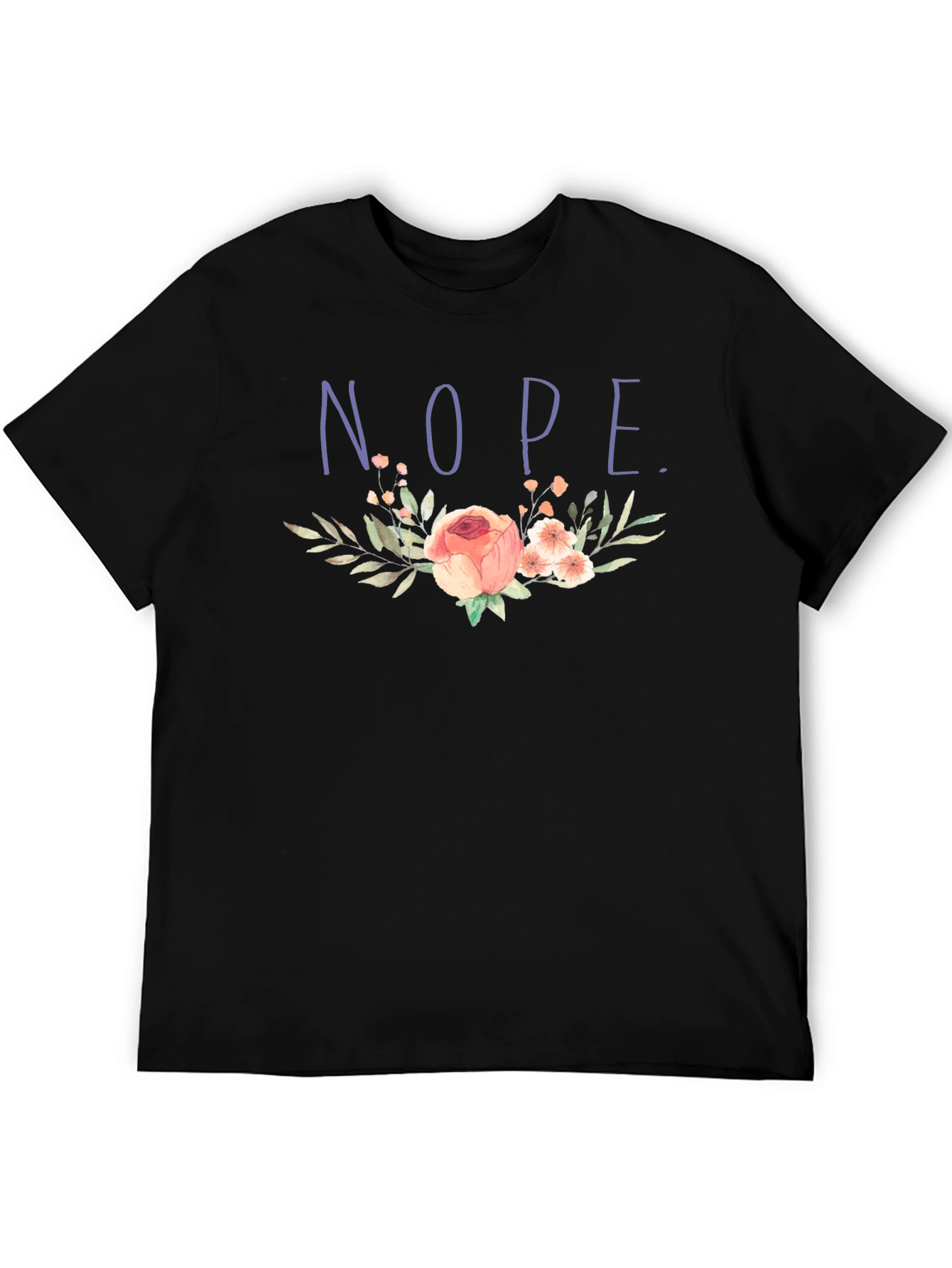 Floral Nope Graphic Tee - Express Yourself!