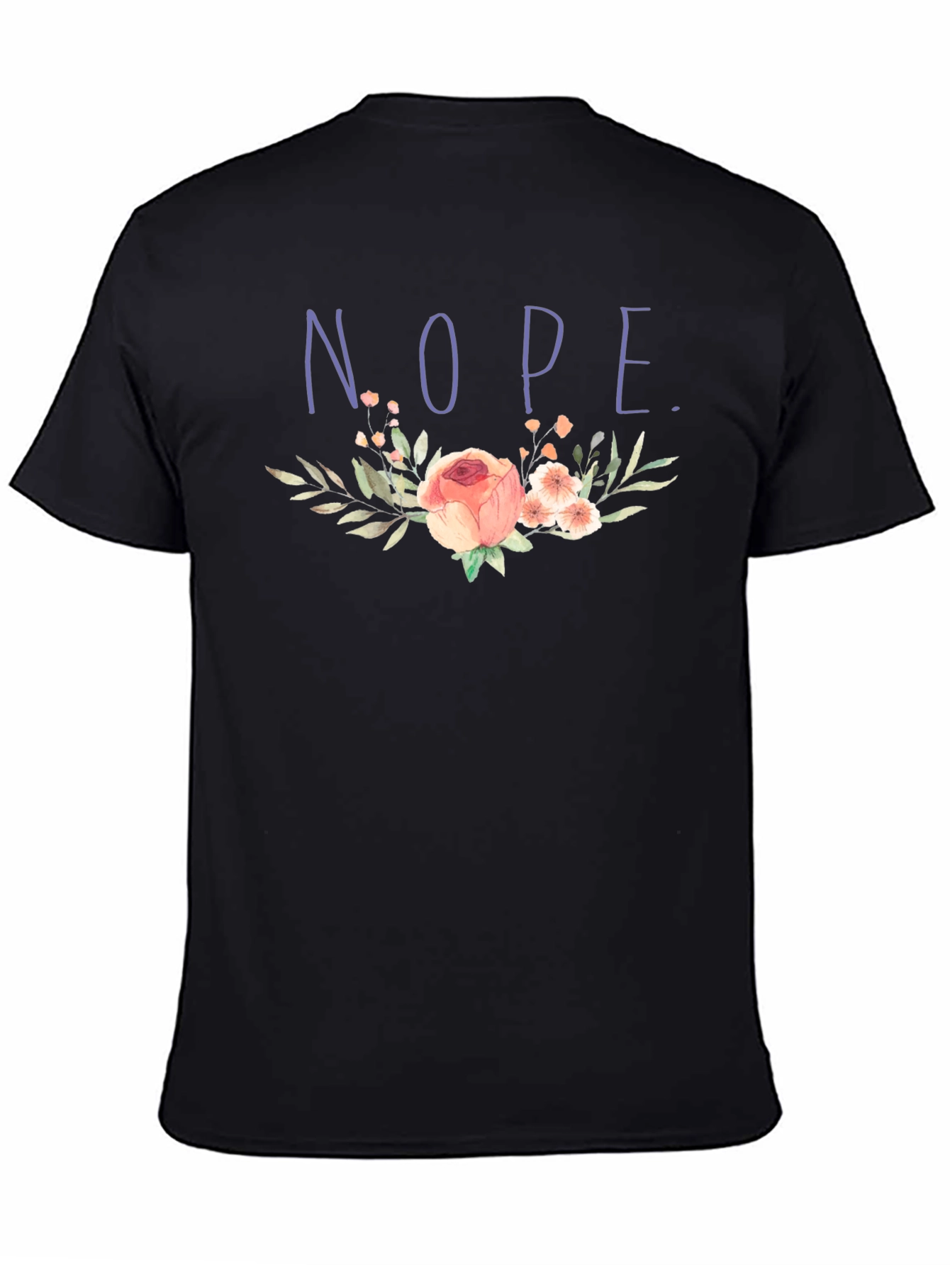 Floral Nope Graphic Tee - Express Yourself!
