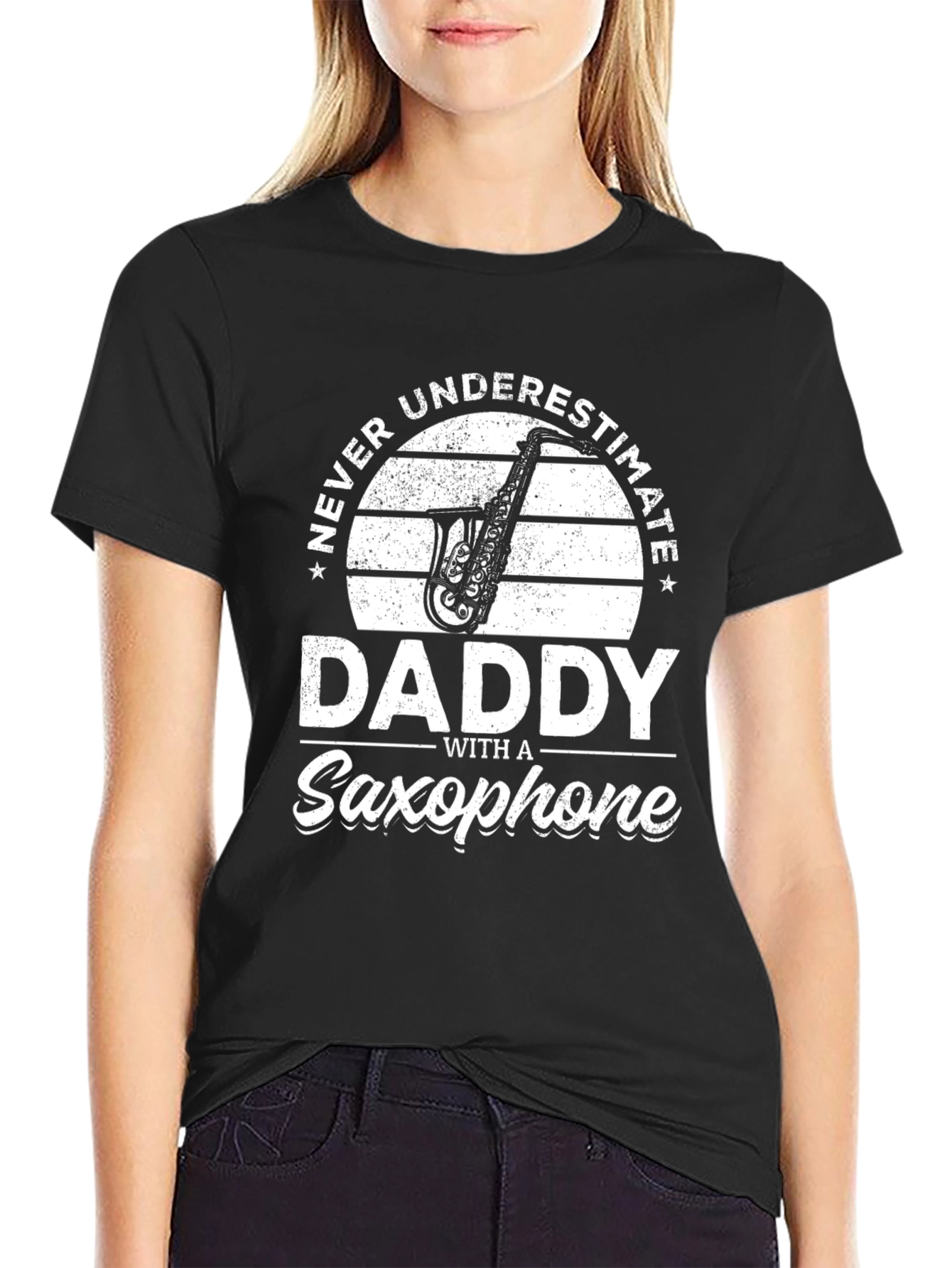 Never Underestimate Daddy Saxophone T-Shirt