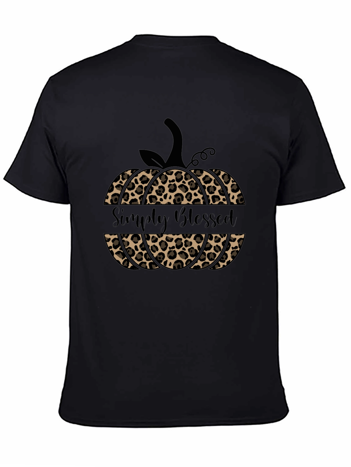 Simply Blessed Leopard Print Pumpkin Tee