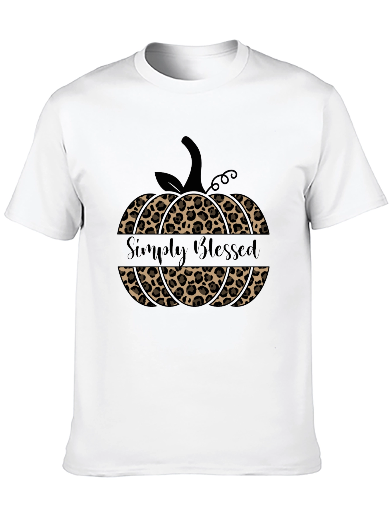 Simply Blessed Leopard Print Pumpkin Tee