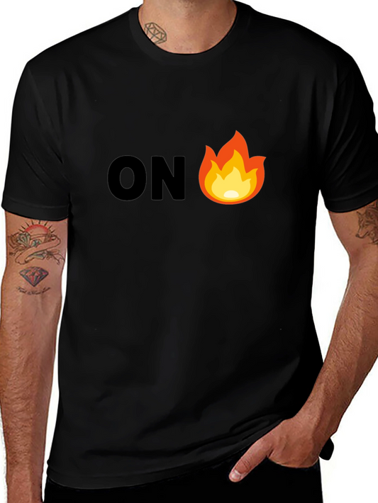 On Fire Graphic Tee - Mens Black T-Shirt