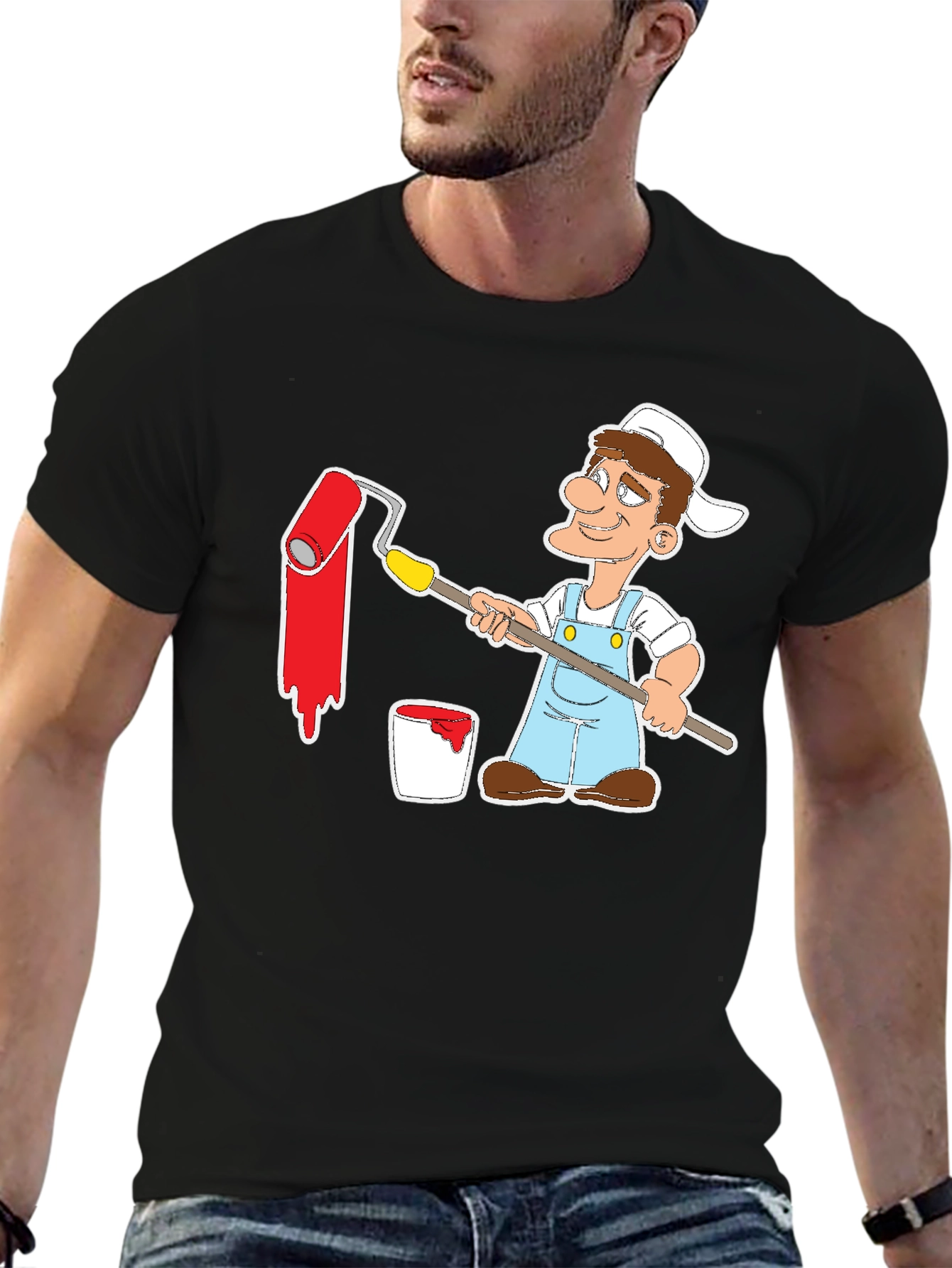 Painter Cartoon T-Shirt - Unique Design