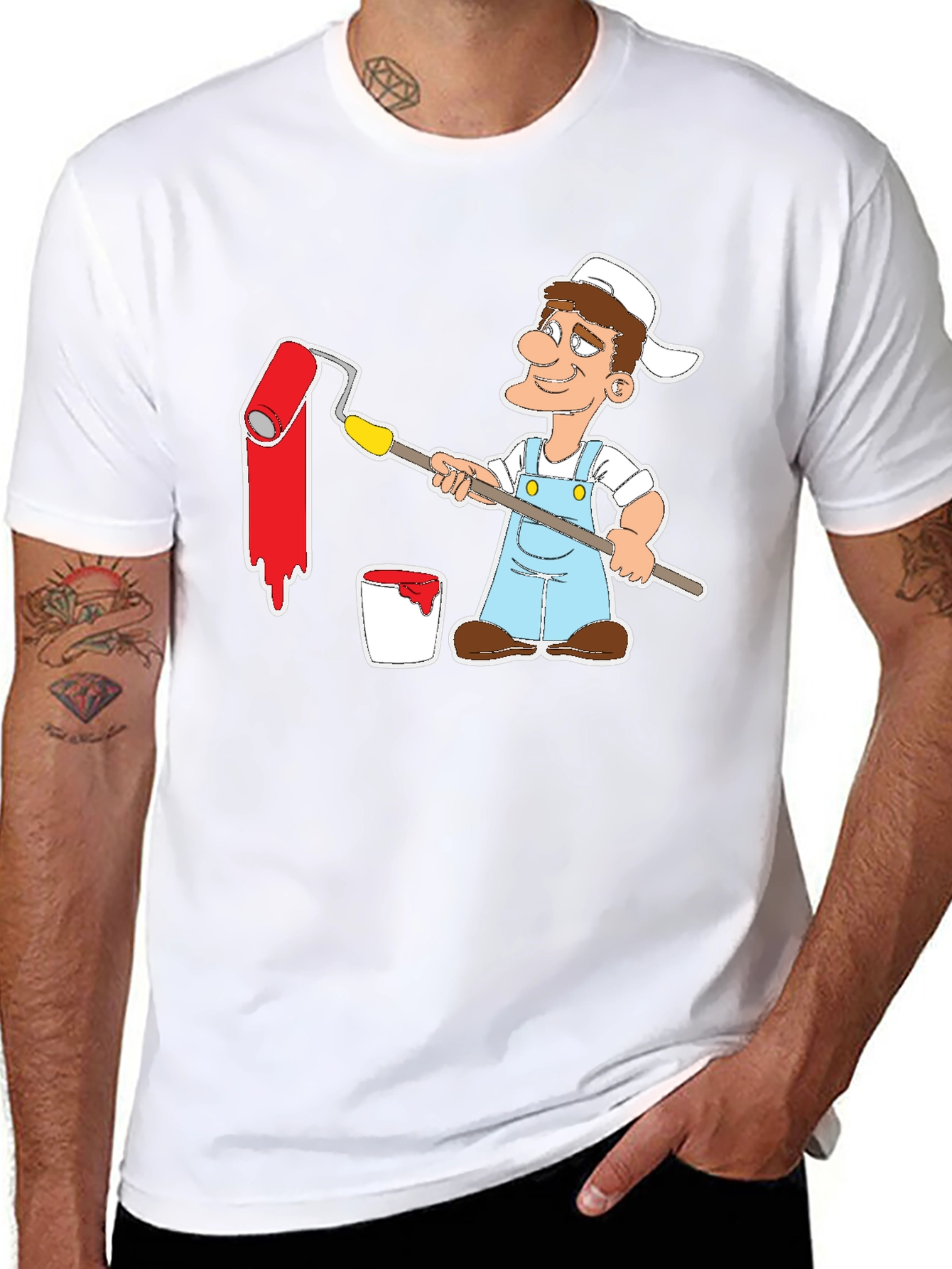 Painter Cartoon T-Shirt - Unique Design