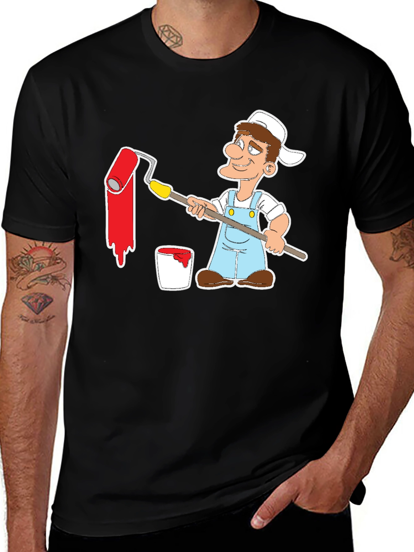 Painter Cartoon T-Shirt - Unique Design