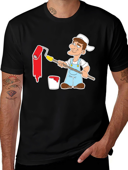 Painter Cartoon T-Shirt - Unique Design