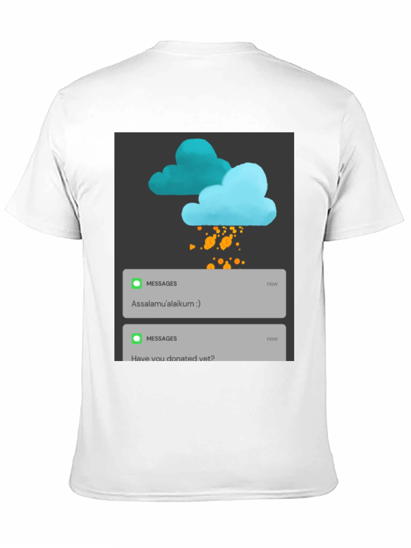 Assalamualaikum Message Tee - Donate Reminder
