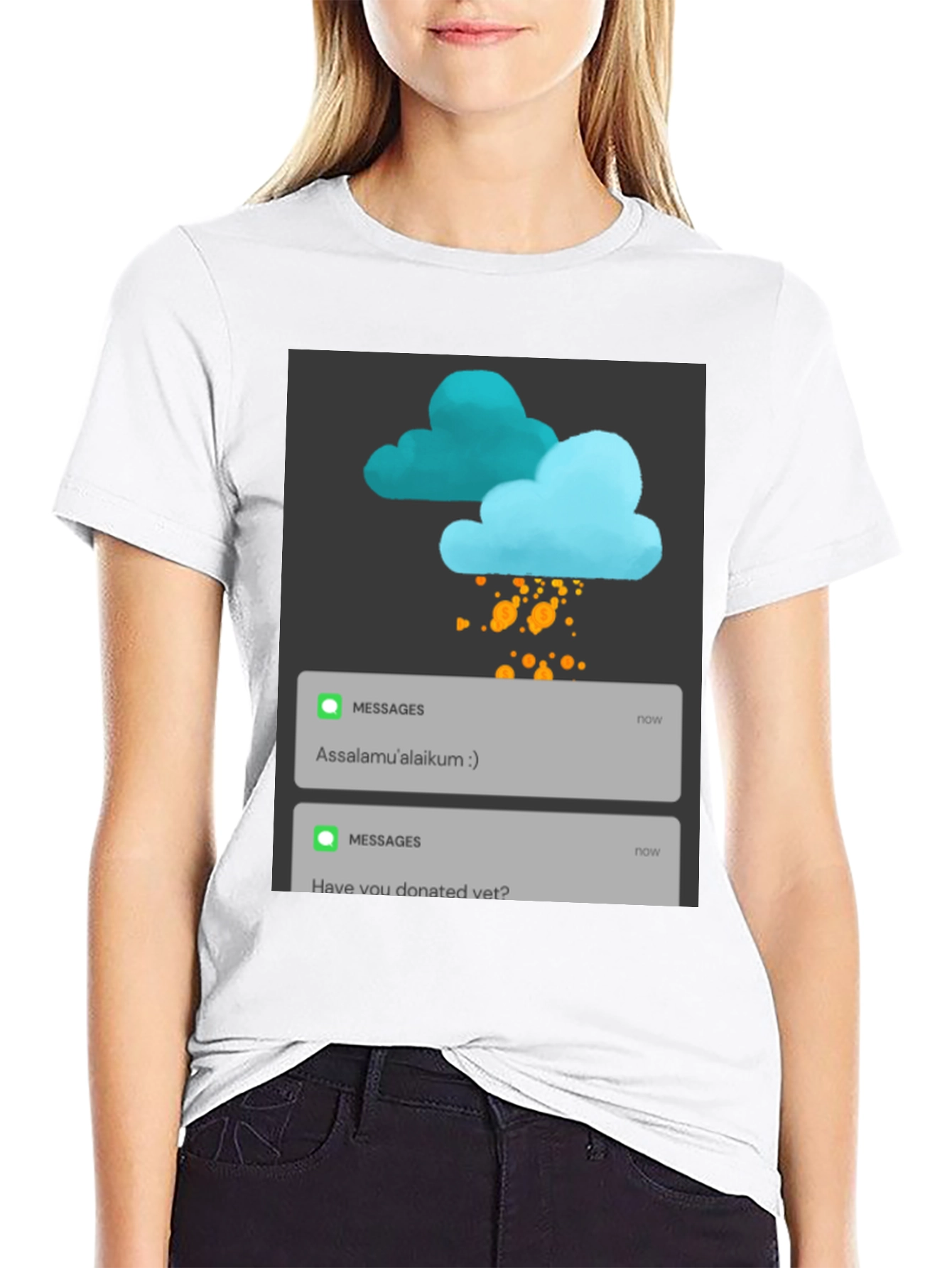 Assalamualaikum Message Tee - Donate Reminder