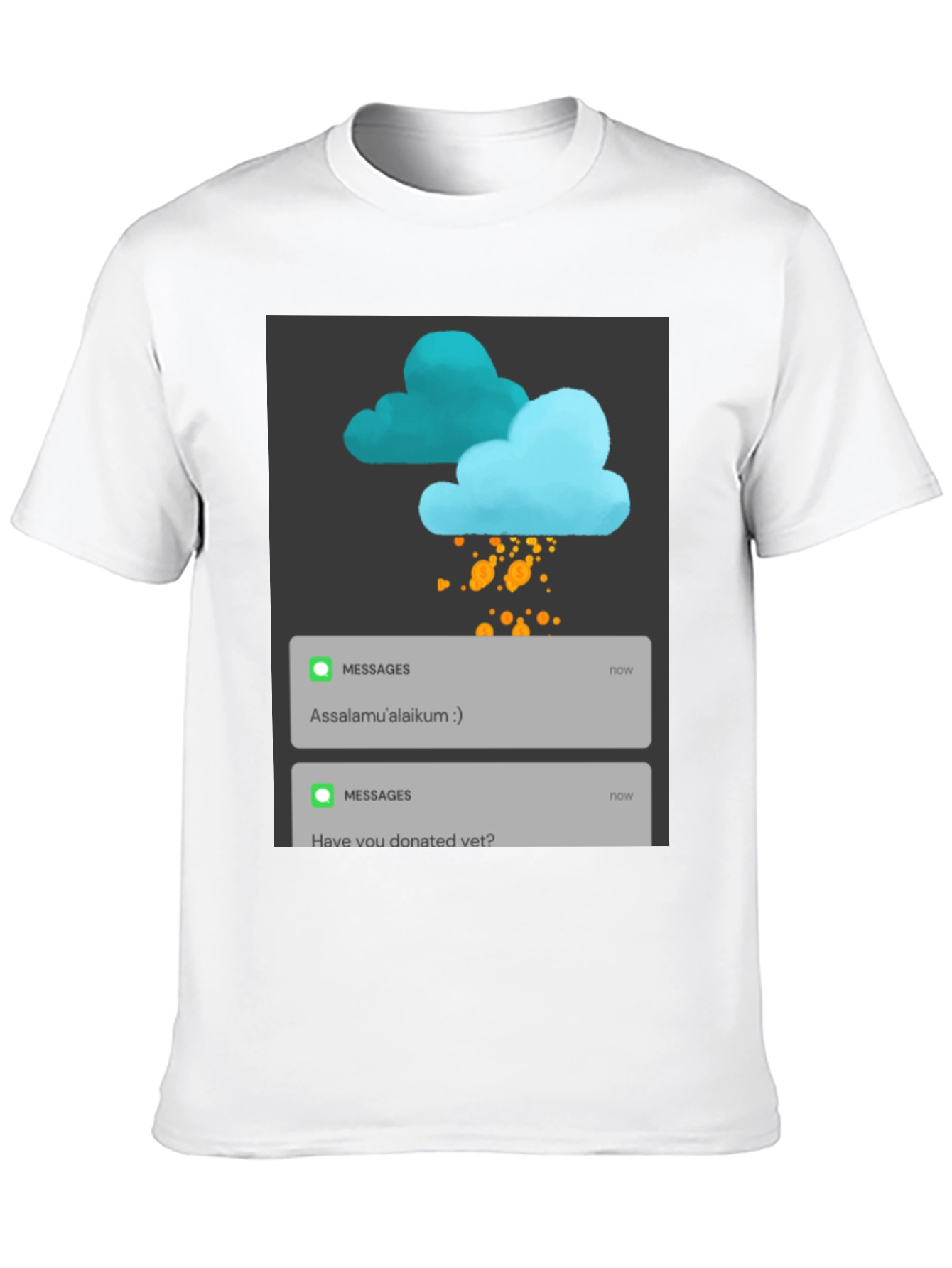 Assalamualaikum Message Tee - Donate Reminder