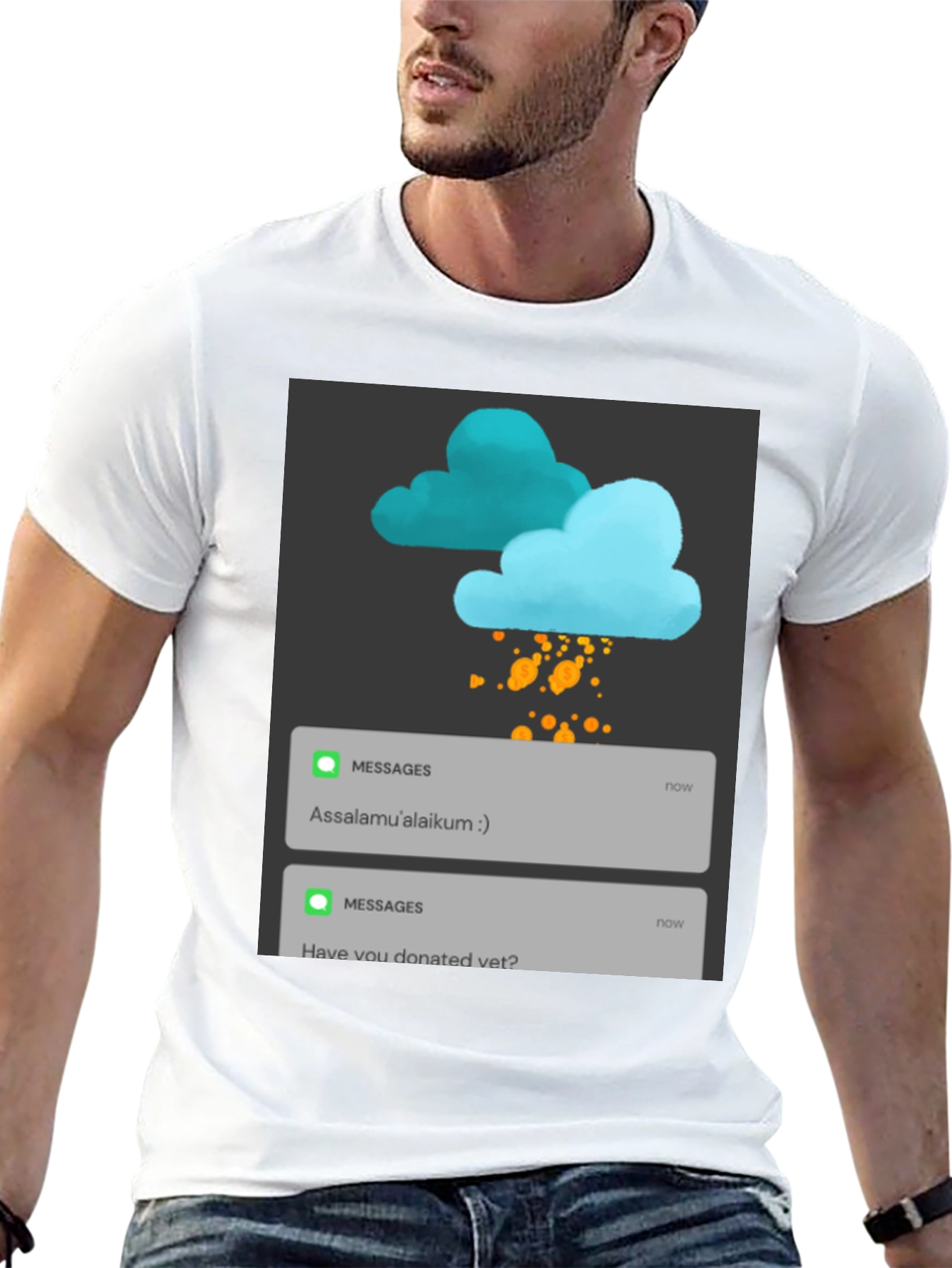 Assalamualaikum Message Tee - Donate Reminder