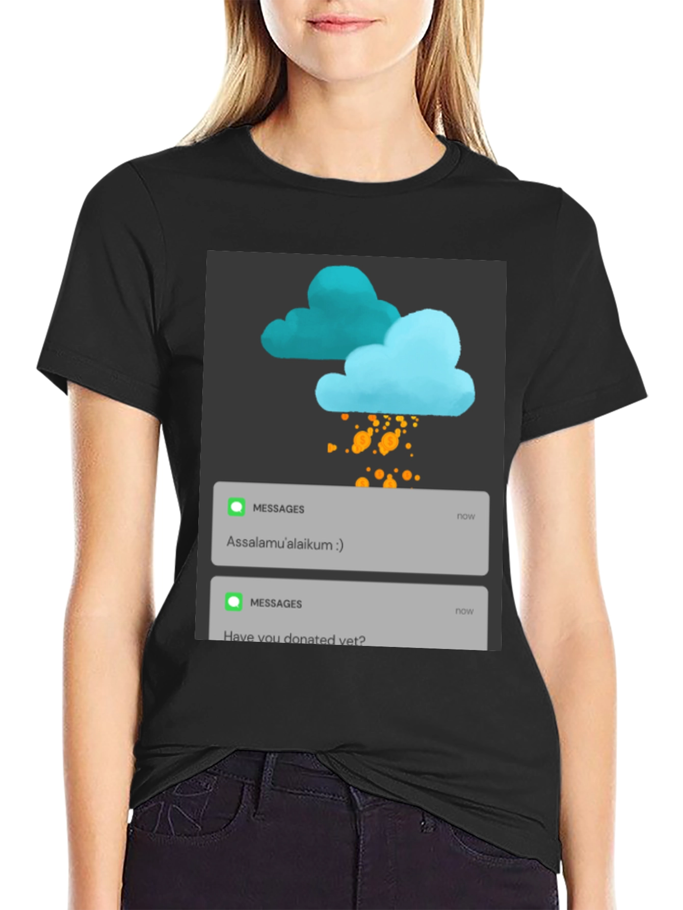 Assalamualaikum Message Tee - Donate Reminder