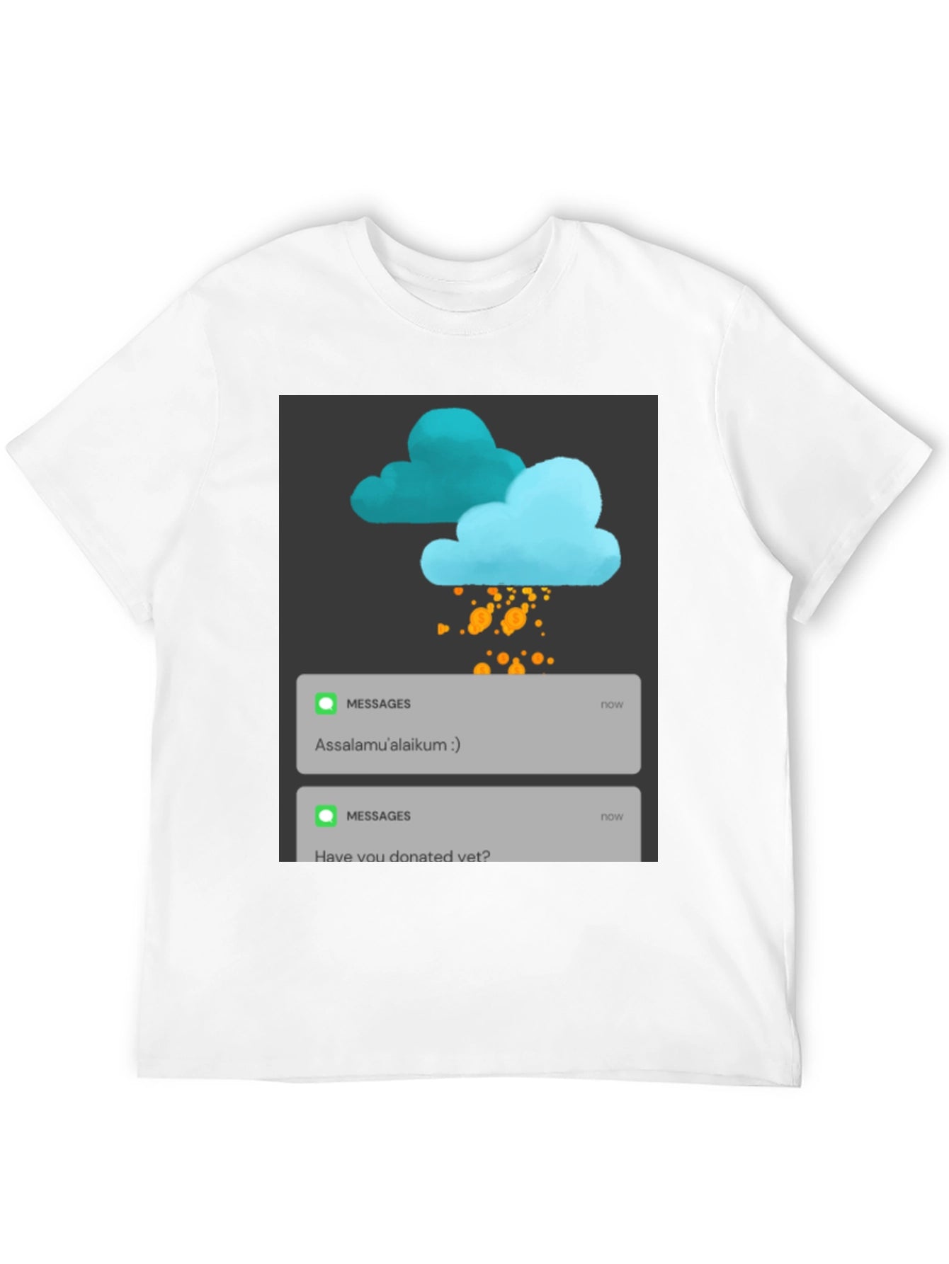Assalamualaikum Message Tee - Donate Reminder