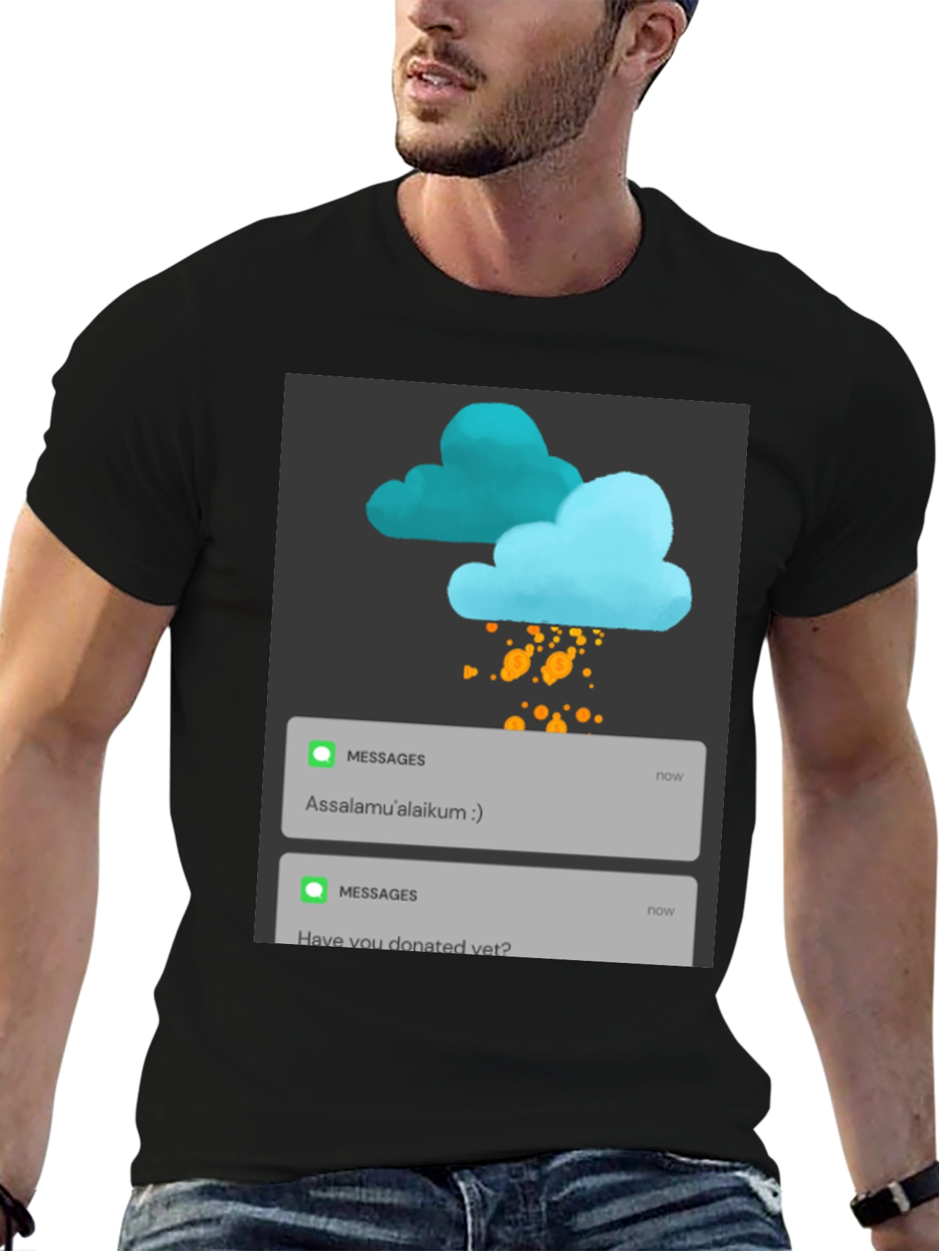 Assalamualaikum Message Tee - Donate Reminder