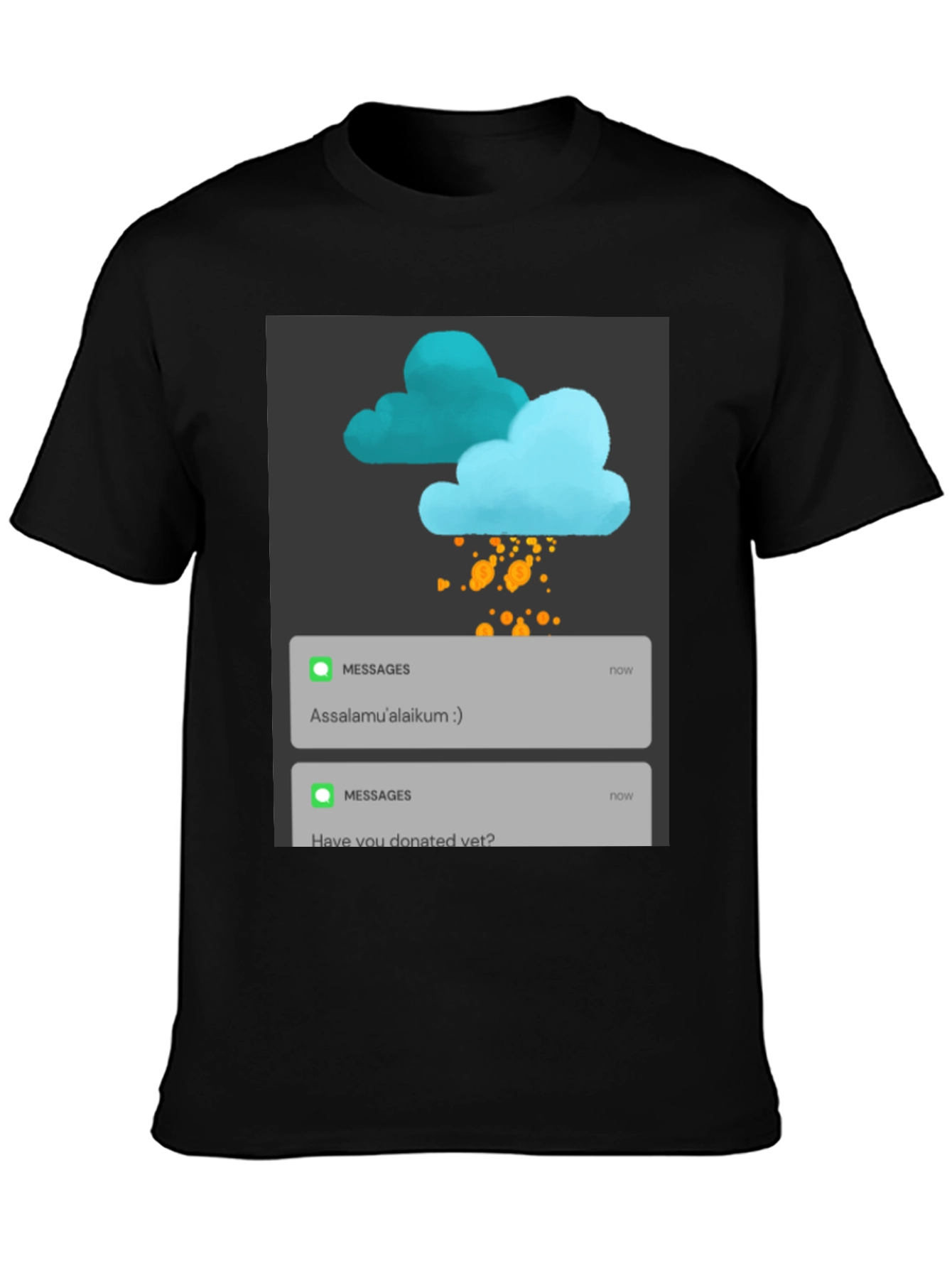 Assalamualaikum Message Tee - Donate Reminder