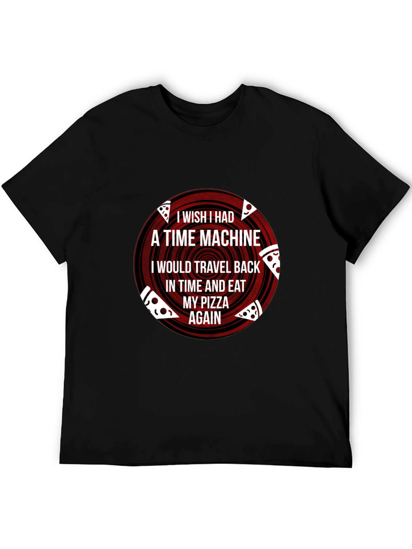 Pizza Time Machine Graphic T-Shirt