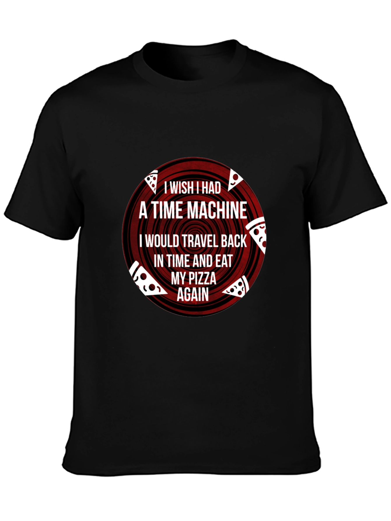 Pizza Time Machine Graphic T-Shirt