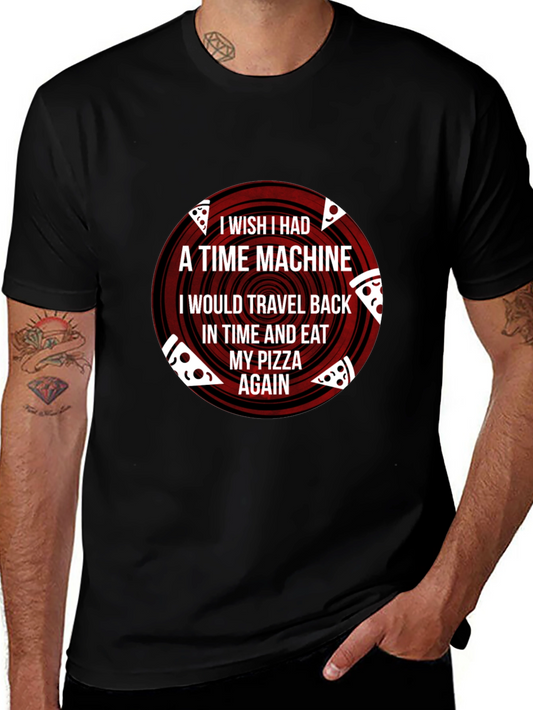 Pizza Time Machine Graphic T-Shirt