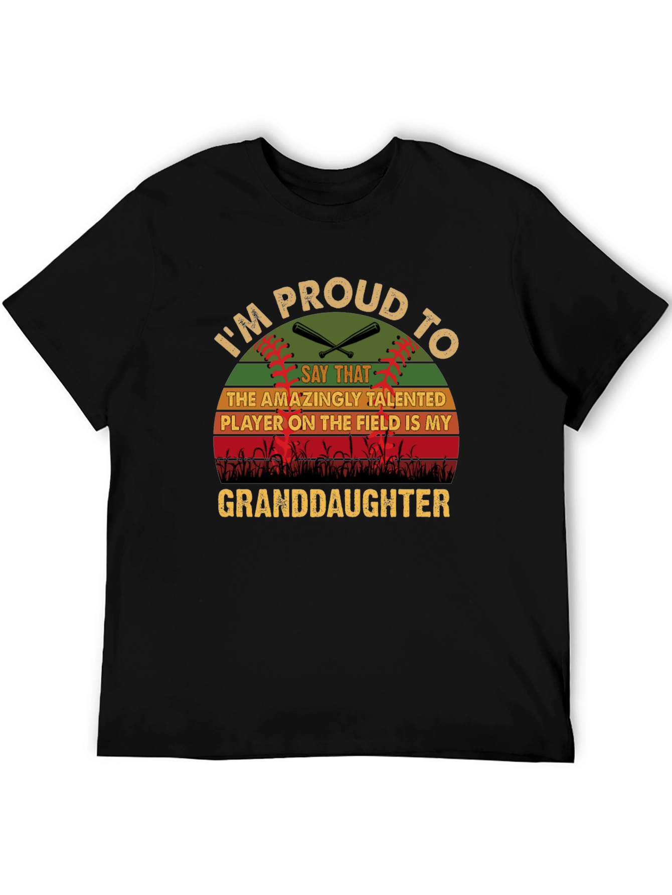Proud Granddaughter Baseball Graphic T-Shirt