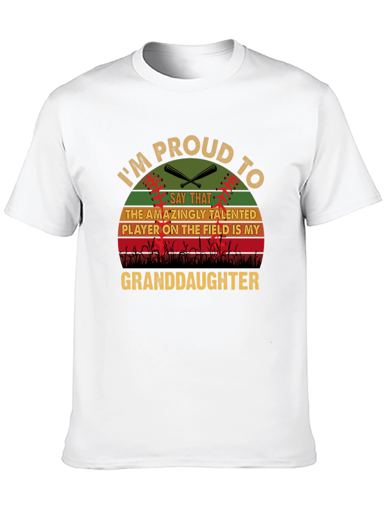 Proud Granddaughter Baseball Graphic T-Shirt