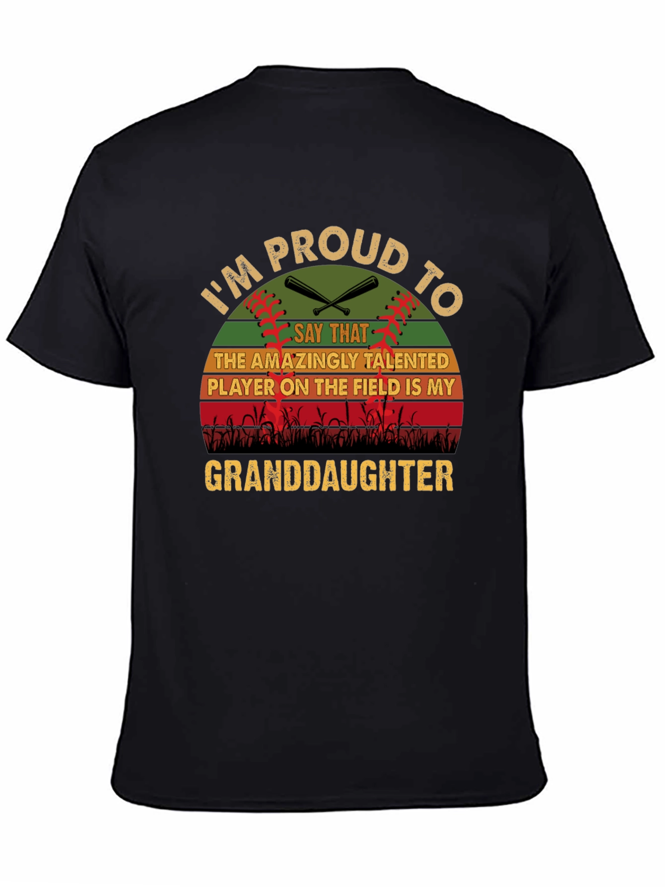 Proud Granddaughter Baseball Graphic T-Shirt