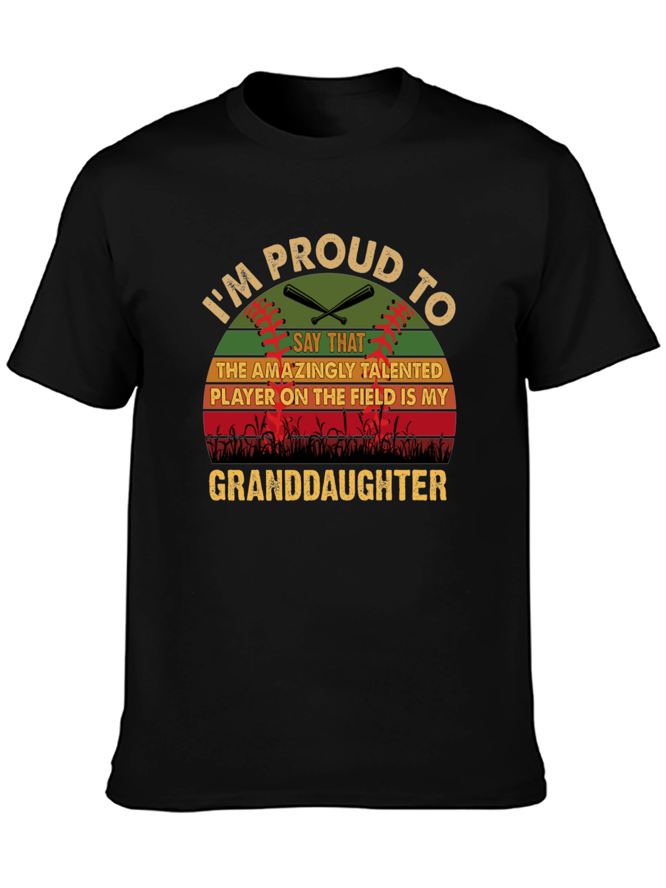 Proud Granddaughter Baseball Graphic T-Shirt