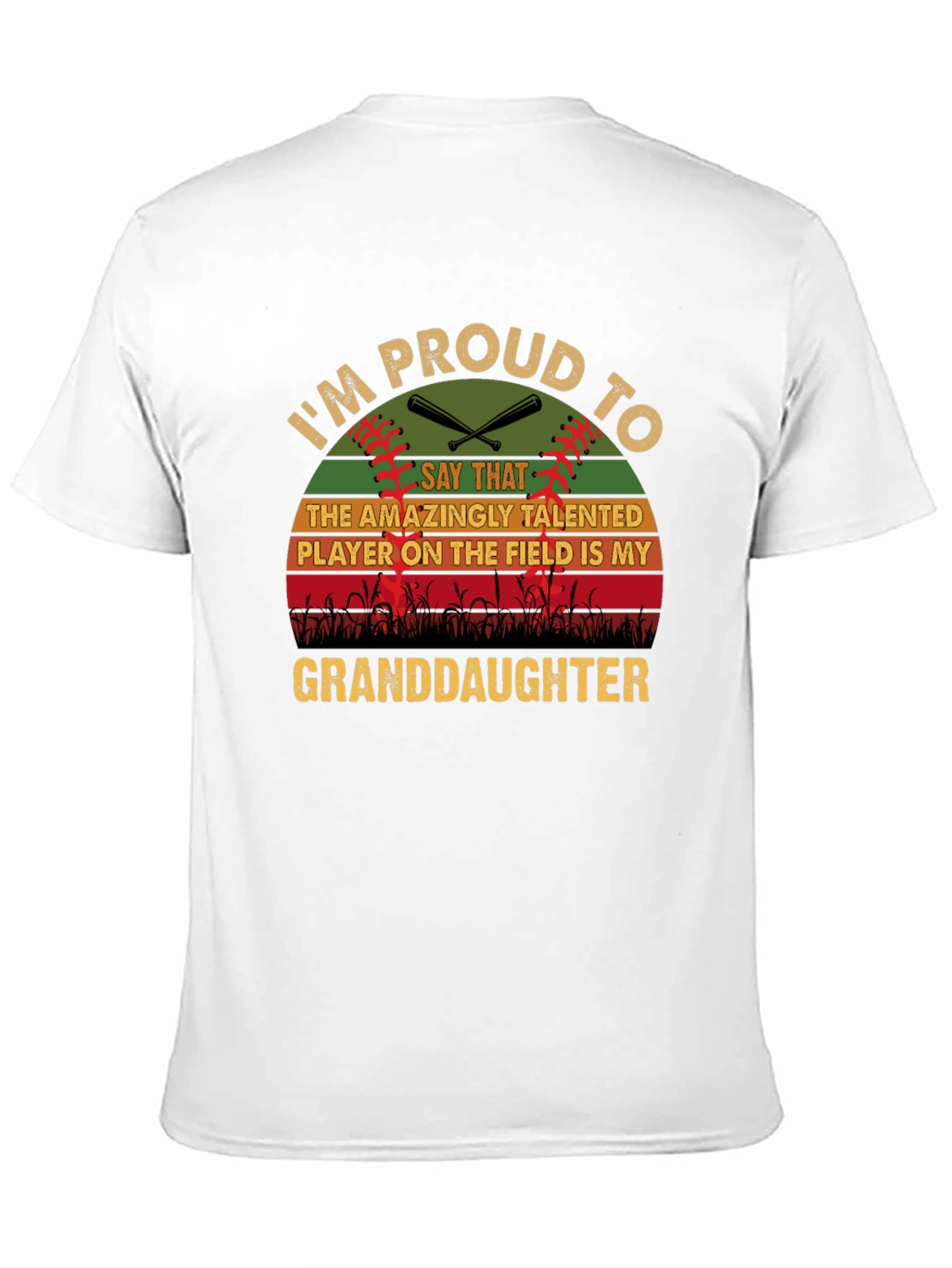 Proud Granddaughter Baseball Graphic T-Shirt
