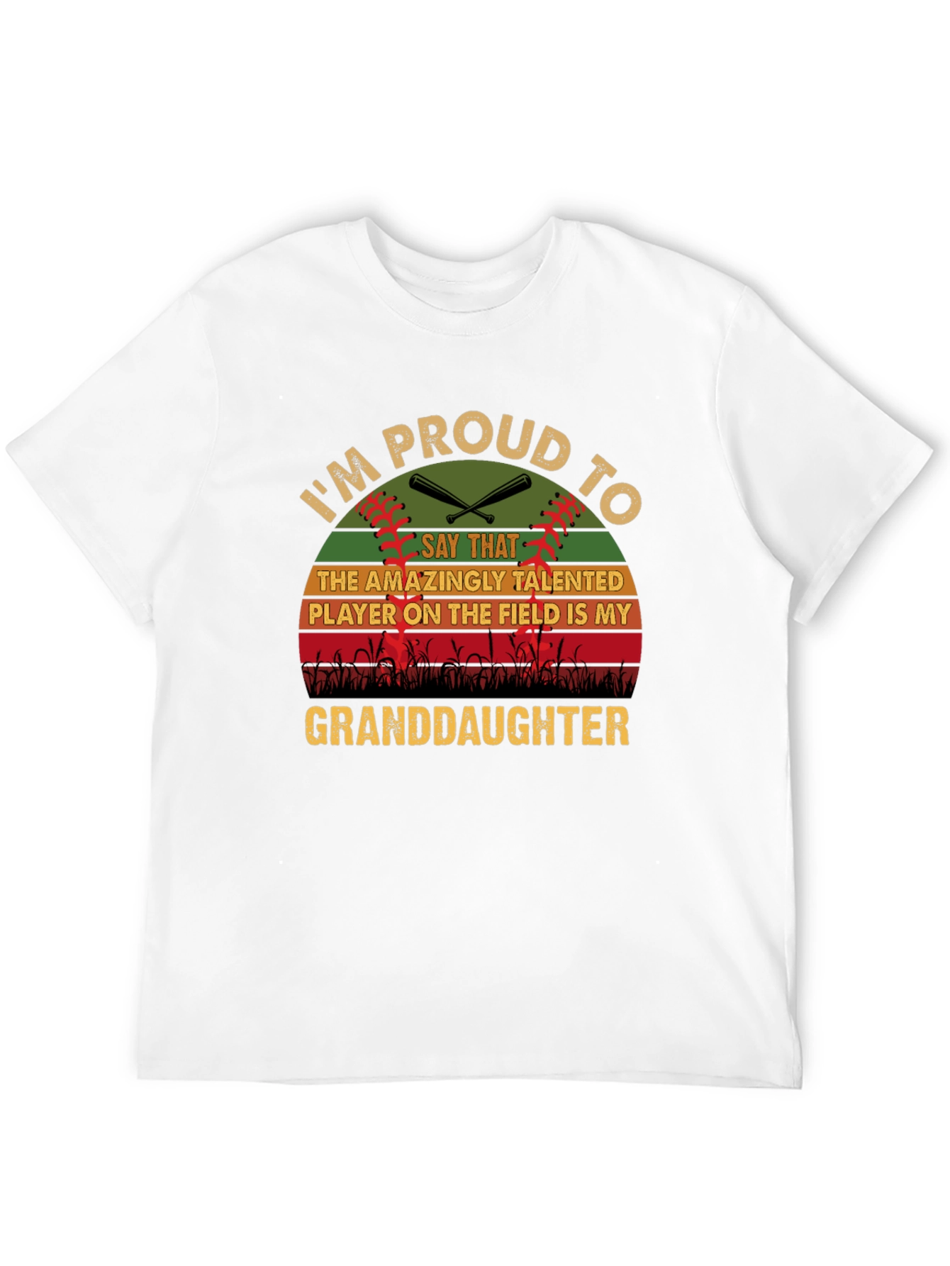 Proud Granddaughter Baseball Graphic T-Shirt
