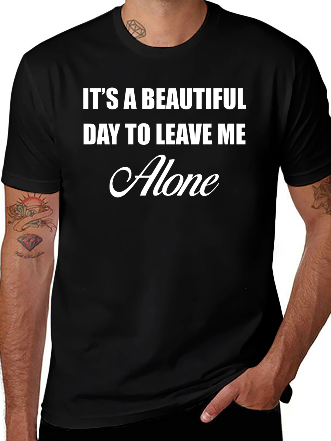 Funny Graphic T-Shirt - Leave Me Alone