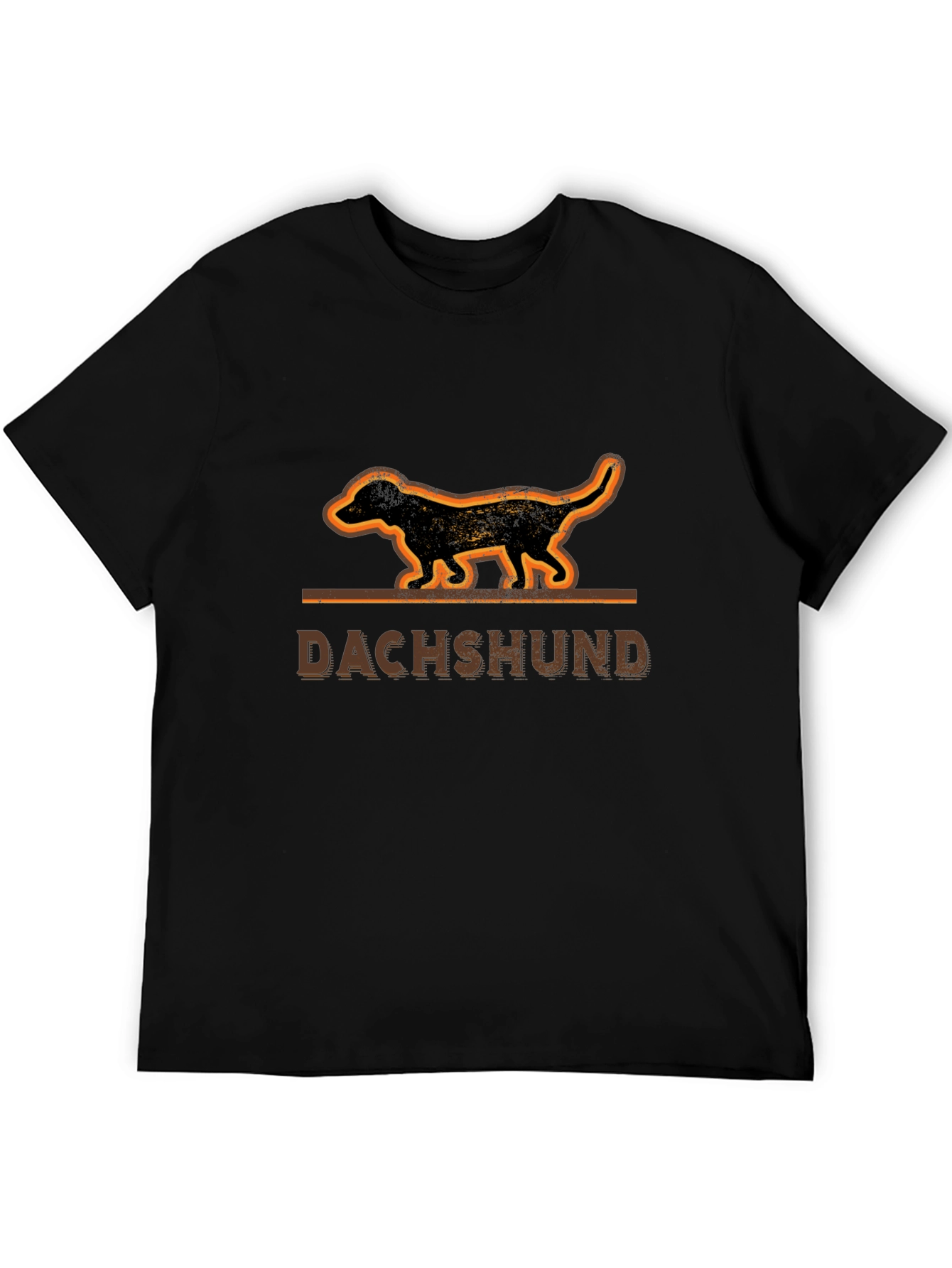 Dachshund Dog Graphic Tee - Unisex Black T-Shirt