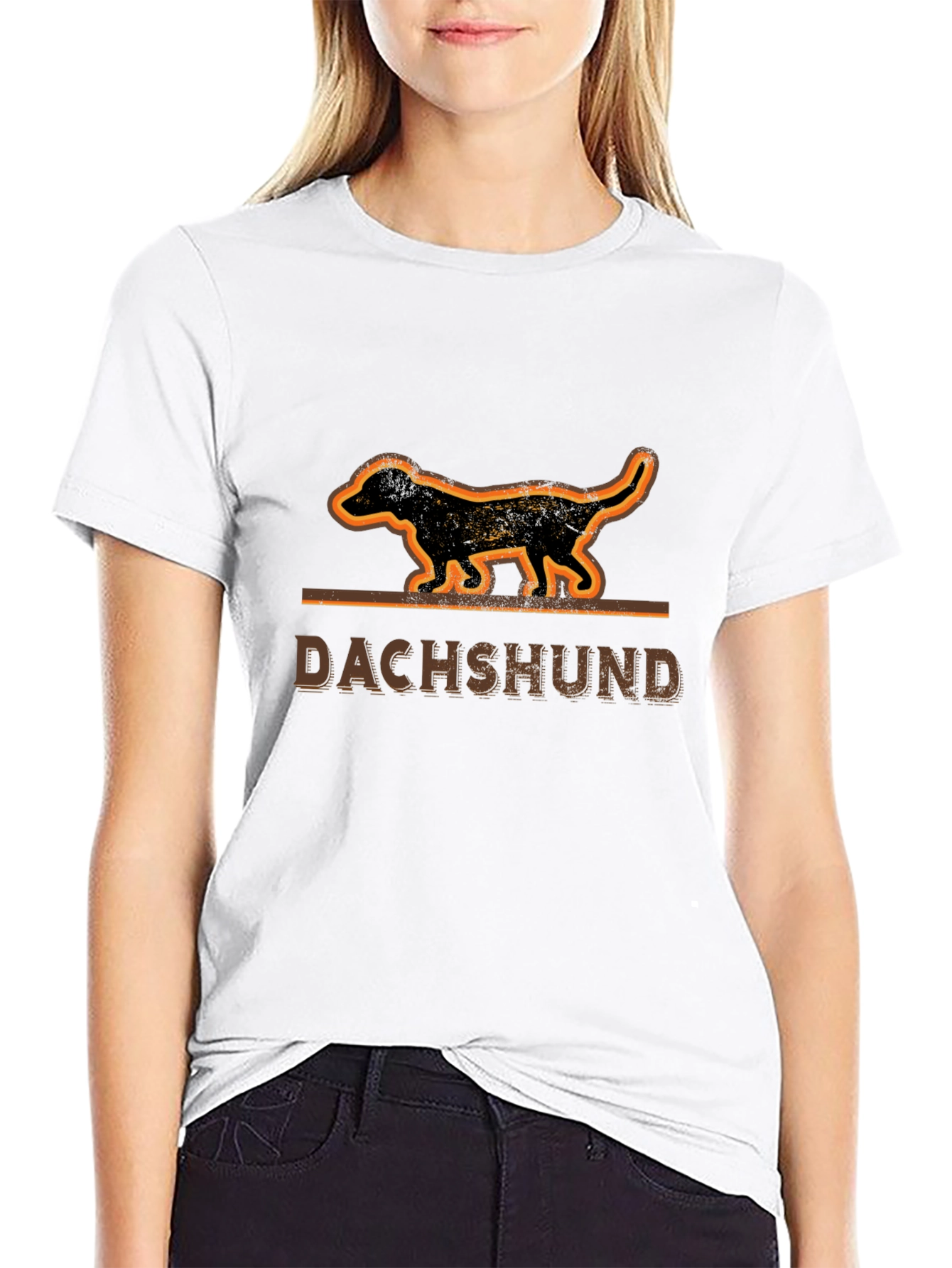Dachshund Dog Graphic Tee - Unisex Black T-Shirt
