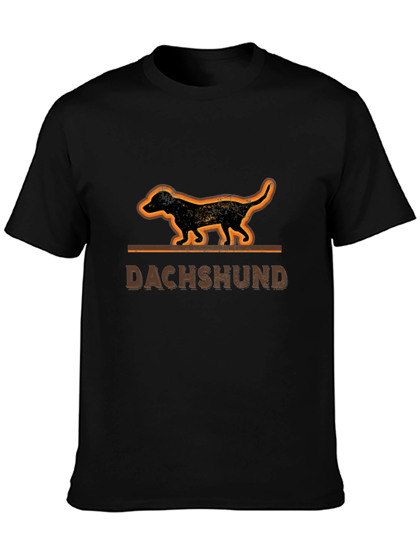 Dachshund Dog Graphic Tee - Unisex Black T-Shirt