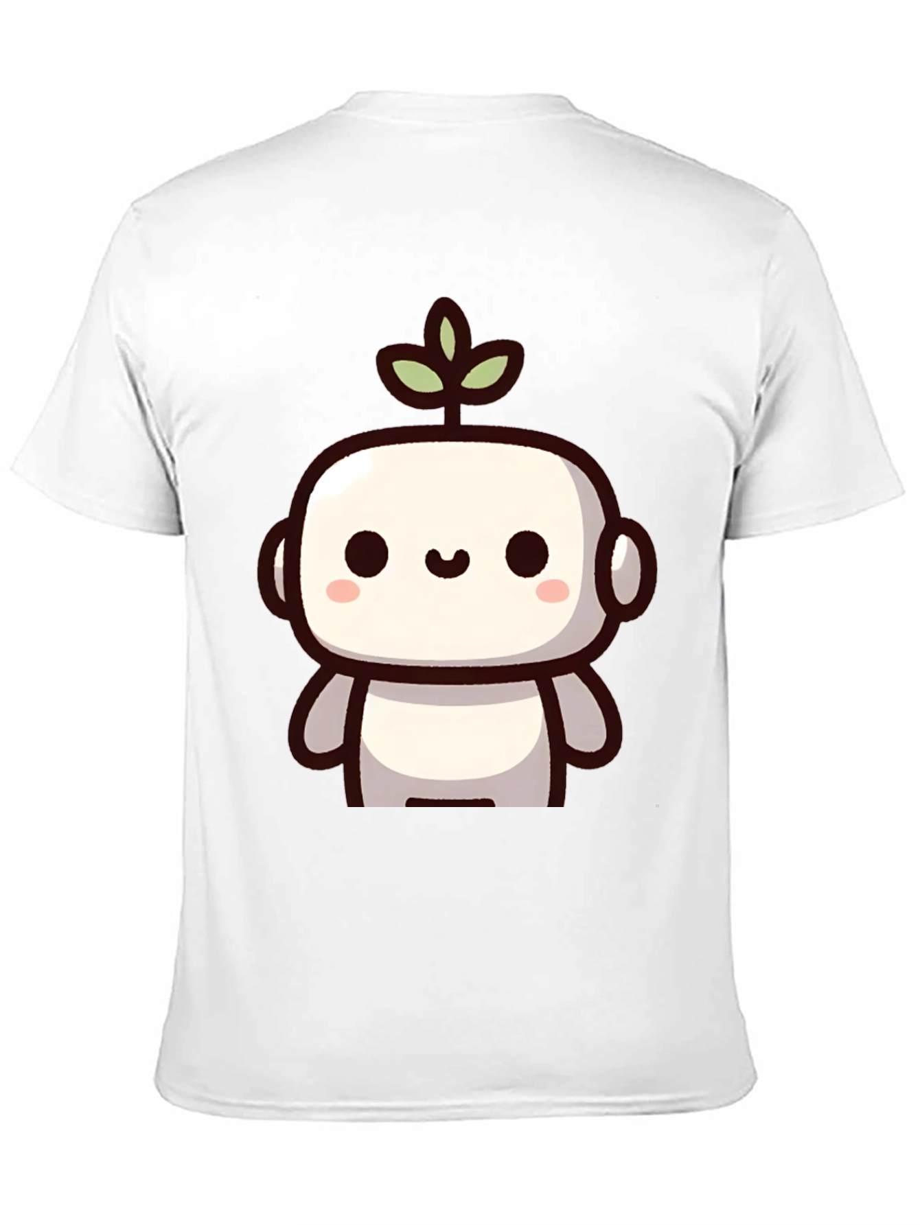 Cute Robot Plant Graphic T-Shirt