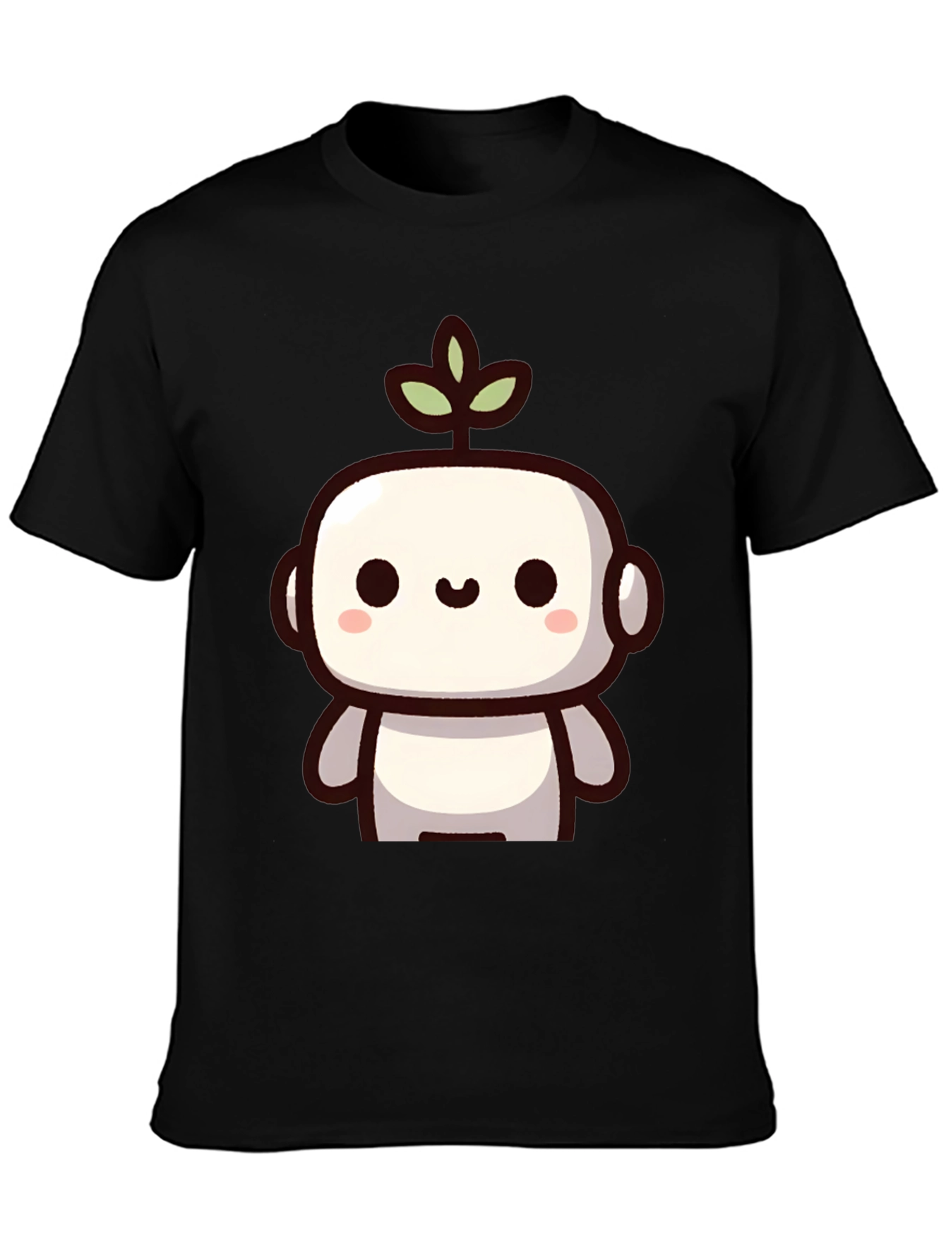 Cute Robot Plant Graphic T-Shirt