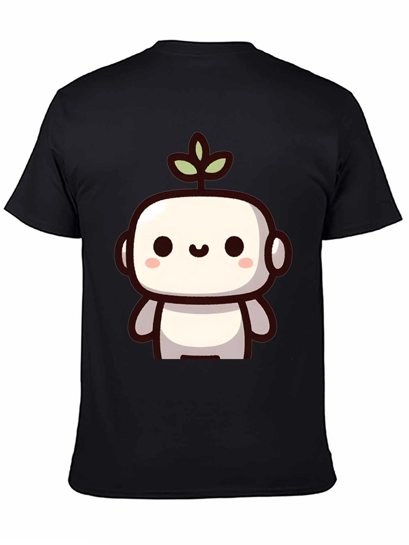 Cute Robot Plant Graphic T-Shirt