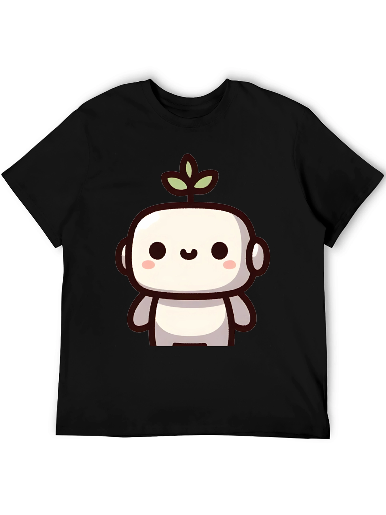 Cute Robot Plant Graphic T-Shirt