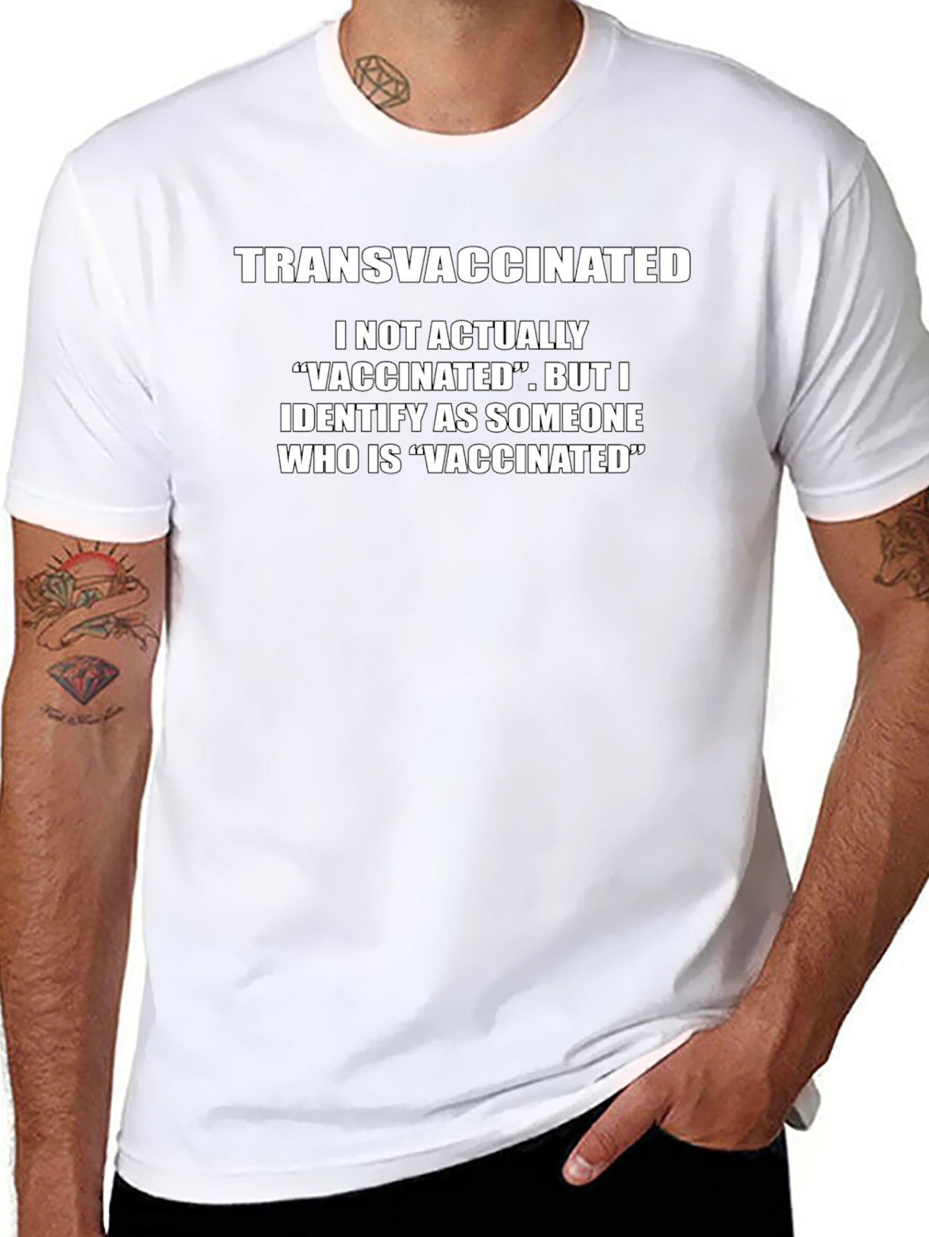 Transvaccinated T-Shirt Novelty Anti-Vaccine Humor Tee