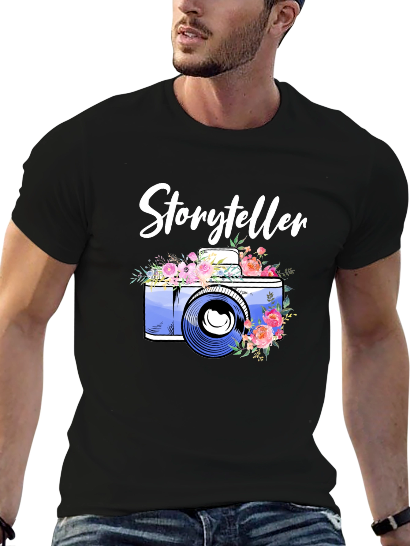 Storyteller Camera Floral Graphic Tee