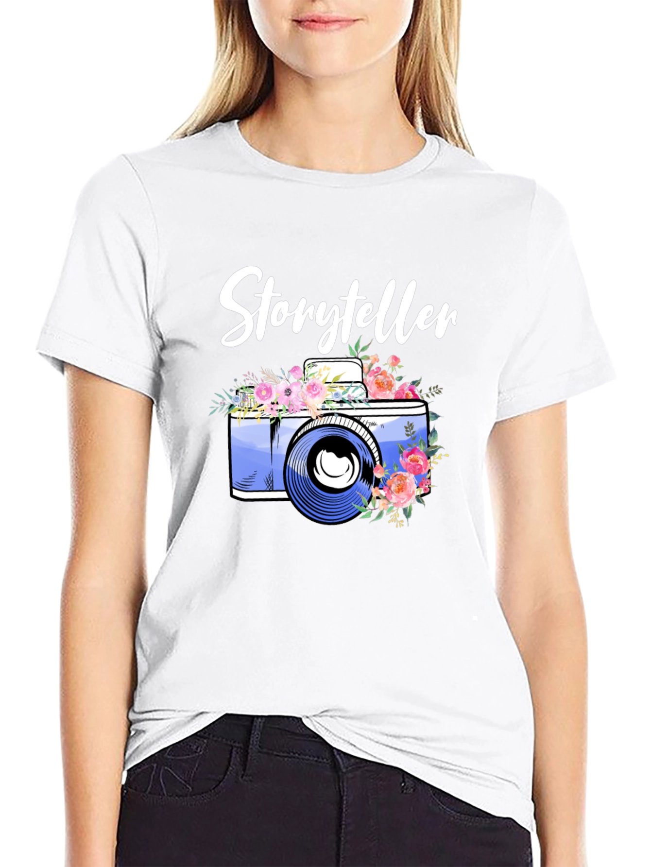 Storyteller Camera Floral Graphic Tee