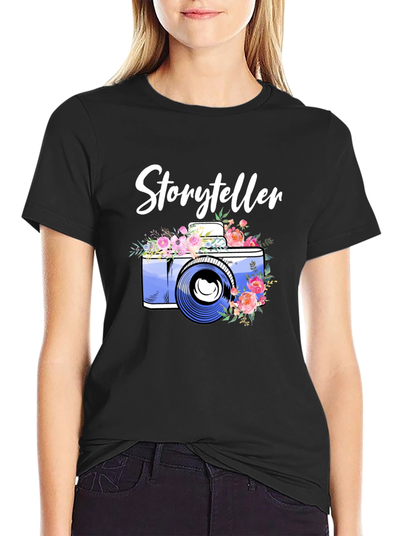 Storyteller Camera Floral Graphic Tee