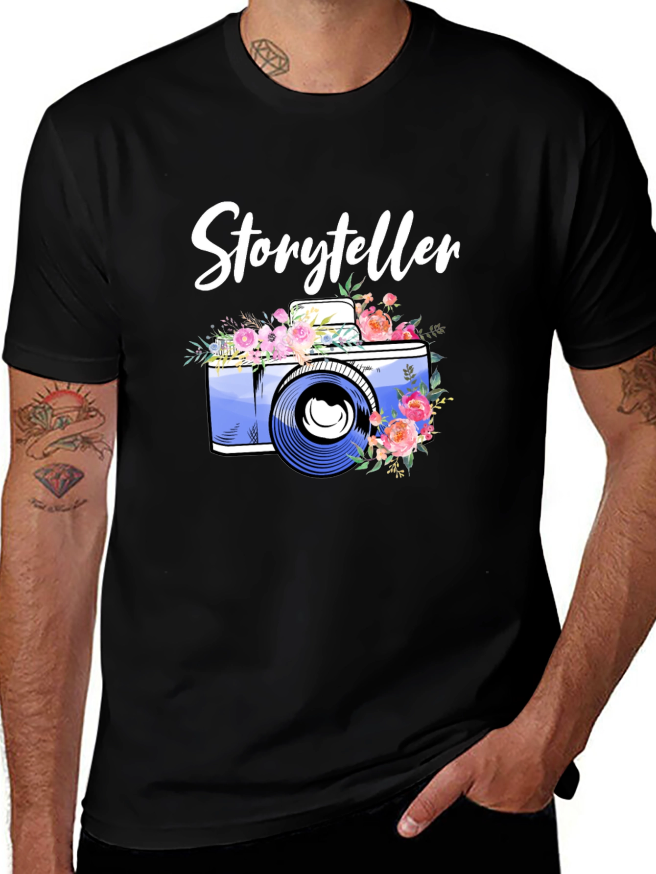 Storyteller Camera Floral Graphic Tee