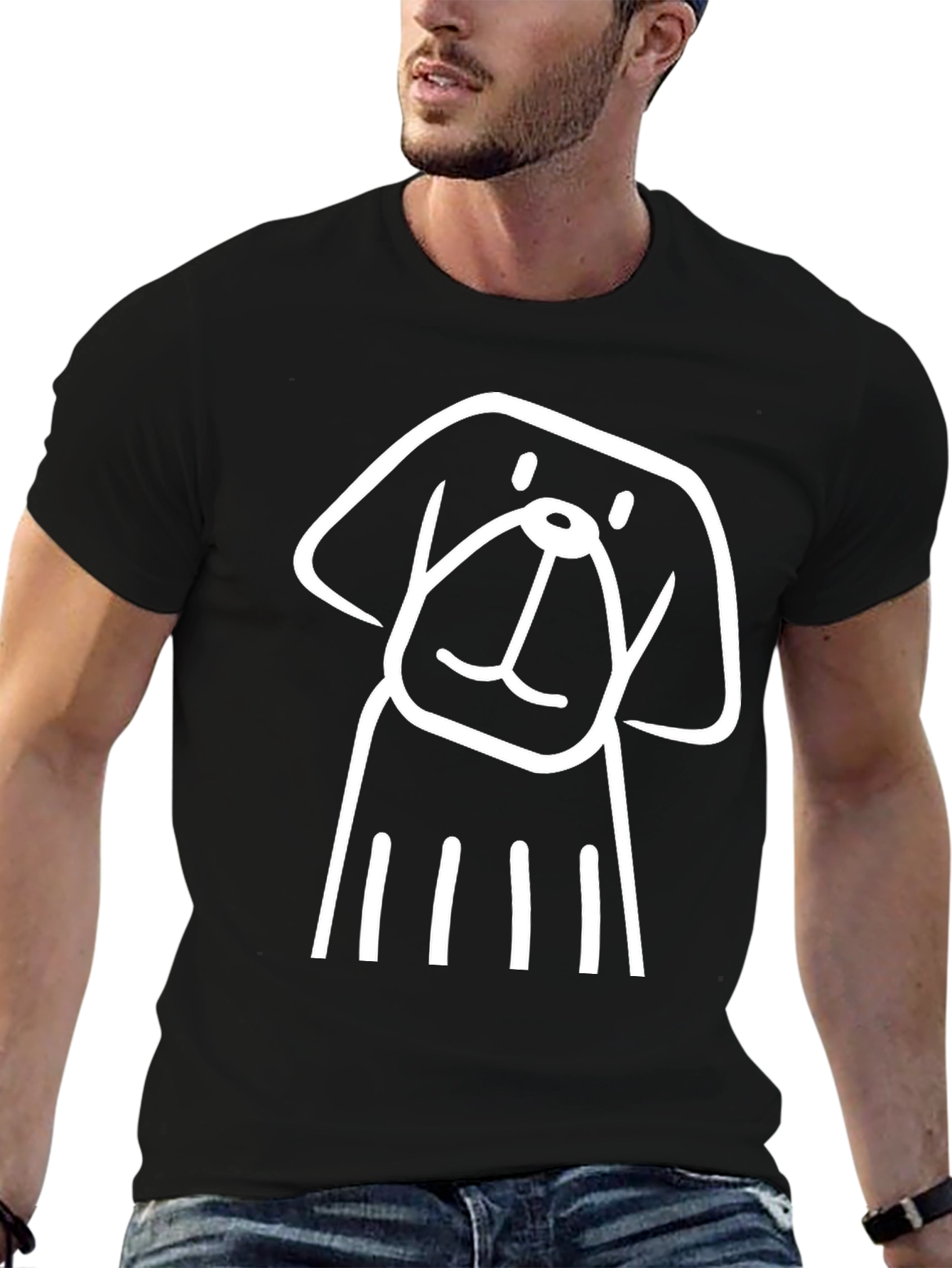 Dog Graphic Tee - Mens Black T-Shirt