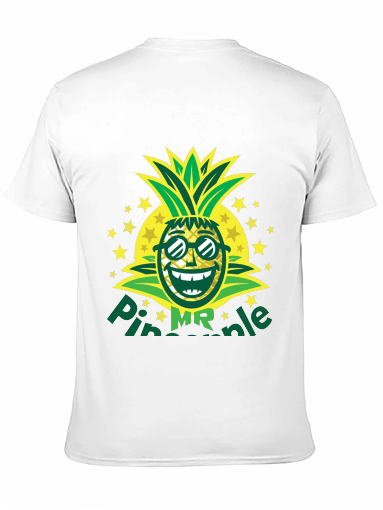 Mr. Pineapple Graphic T-Shirt - Black Cotton Tee