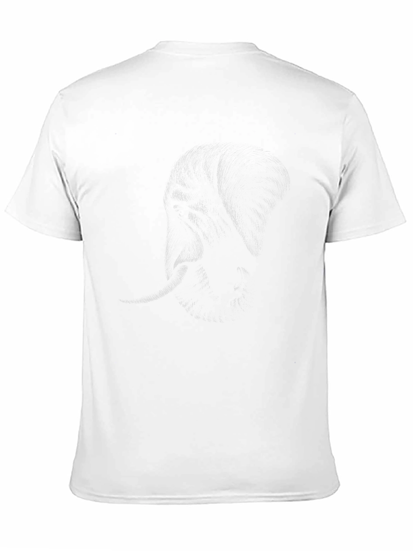 Mens Black Graphic Tee - Elephant Silhouette